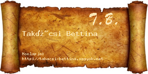 Takácsi Bettina névjegykártya
