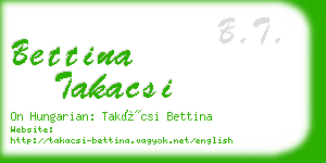 bettina takacsi business card